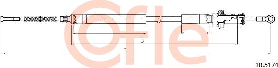 Cofle 92.10.5174 - Трос, гальмівна система avtolavka.club