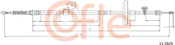 Cofle 92.11.5829 - Трос, гальмівна система avtolavka.club