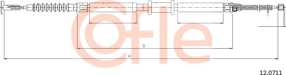 Cofle 92.12.0711 - Трос, гальмівна система avtolavka.club