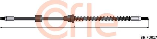 Cofle 92.BH.FD017 - Гальмівний шланг avtolavka.club