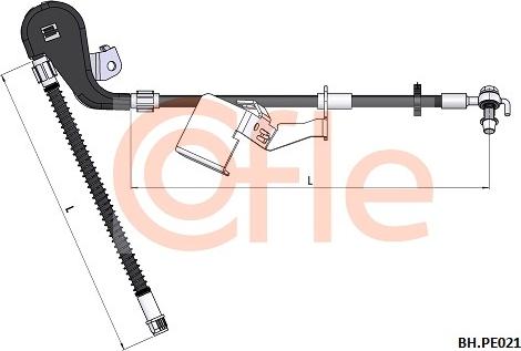 Cofle 92.BH.PE021 - Гальмівний шланг avtolavka.club
