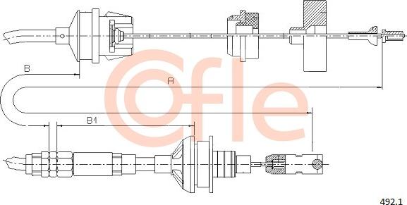 Cofle 492.1 - Трос, управління зчепленням avtolavka.club