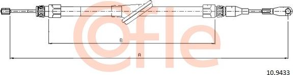 Cofle 10.9433 - Трос, гальмівна система avtolavka.club