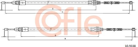 Cofle 10.9338 - Трос, гальмівна система avtolavka.club