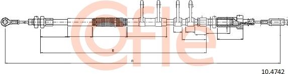 Cofle 10.4742 - Трос, гальмівна система avtolavka.club