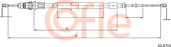Cofle 10.4715 - Трос, гальмівна система avtolavka.club