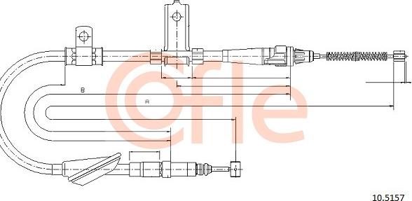 Cofle 10.5157 - Трос, гальмівна система avtolavka.club