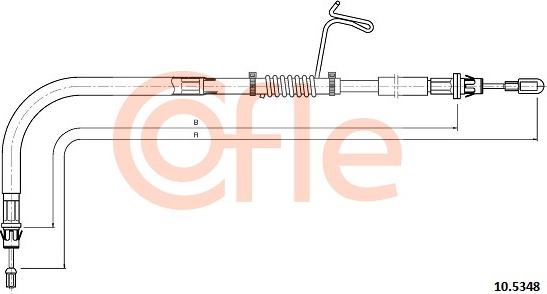 Cofle 10.5348 - Трос, гальмівна система avtolavka.club