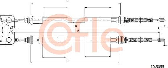 Cofle 92.10.5355 - Трос, гальмівна система avtolavka.club