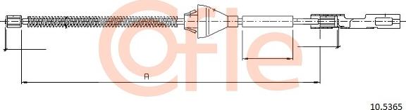 Cofle 10.5365 - Трос, гальмівна система avtolavka.club