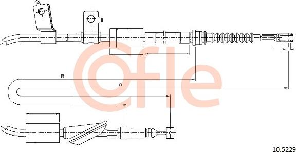 Cofle 10.5229 - Трос, гальмівна система avtolavka.club