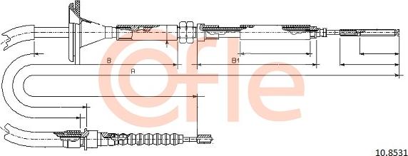 Cofle 10.8531 - Трос, гальмівна система avtolavka.club