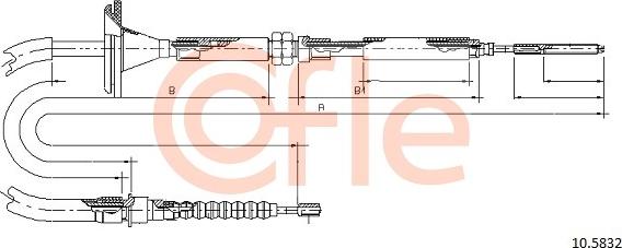 Cofle 10.8532 - Трос, гальмівна система avtolavka.club