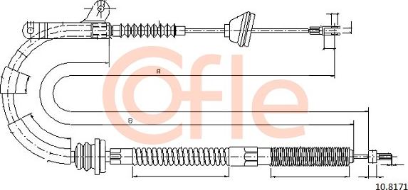 Cofle 10.8171 - Трос, гальмівна система avtolavka.club