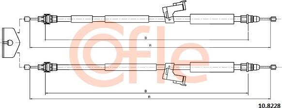 Cofle 10.8228 - Трос, гальмівна система avtolavka.club