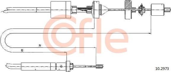 Cofle 10.2973 - Трос, управління зчепленням avtolavka.club