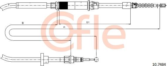 Cofle 10.7484 - Трос, гальмівна система avtolavka.club