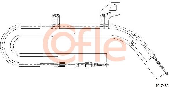 Cofle 10.7483 - Трос, гальмівна система avtolavka.club