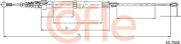 Cofle 10.7508 - Трос, гальмівна система avtolavka.club