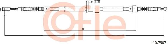 Cofle 10.7587 - Трос, гальмівна система avtolavka.club