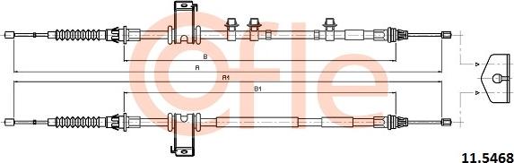 Cofle 11.5468 - Трос, гальмівна система avtolavka.club