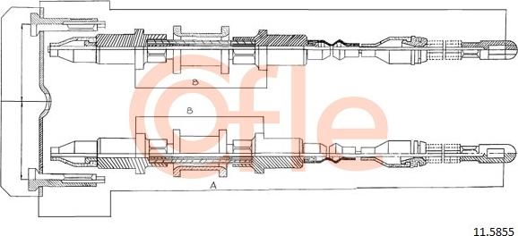 Cofle 11.5855 - Трос, гальмівна система avtolavka.club