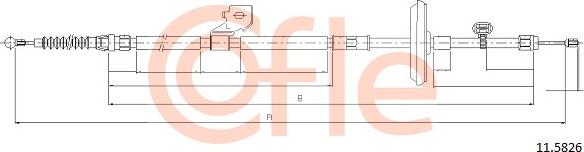 Cofle 11.5826 - Трос, гальмівна система avtolavka.club