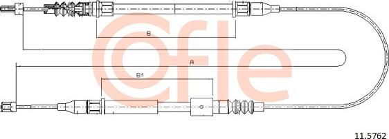 Cofle 11.5762 - Трос, гальмівна система avtolavka.club