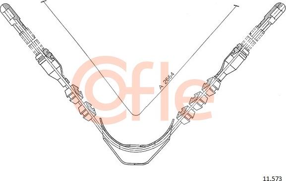 Cofle 11.573 - Трос, гальмівна система avtolavka.club