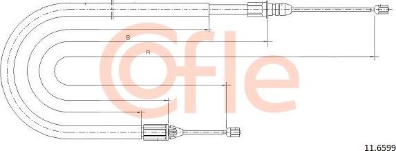 Cofle 11.6599 - Трос, гальмівна система avtolavka.club