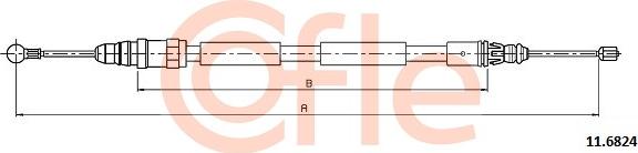 Cofle 11.6824 - Трос, гальмівна система avtolavka.club