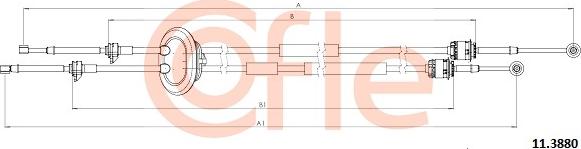 Cofle 11.3880 - Трос, ступінчаста коробка передач avtolavka.club