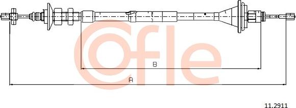 Cofle 11.2911 - Трос, управління зчепленням avtolavka.club