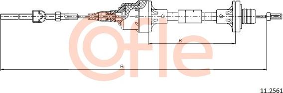 Cofle 92.11.2561 - Трос, управління зчепленням avtolavka.club