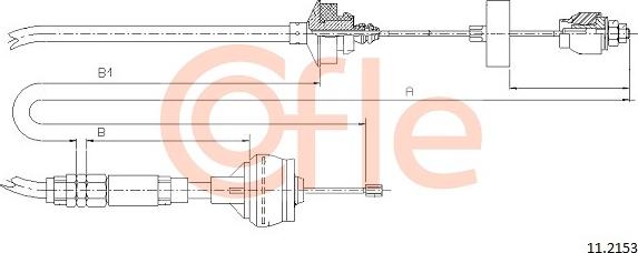 Cofle 11.2153 - Трос, управління зчепленням avtolavka.club