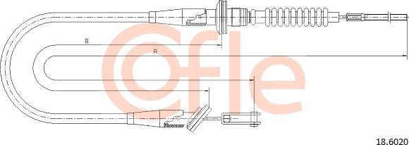 Cofle 18.6020 - Трос, управління зчепленням avtolavka.club