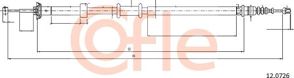 Cofle 12.0726 - Трос, гальмівна система avtolavka.club