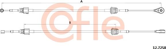 Cofle 12.7258 - Трос, ступінчаста коробка передач avtolavka.club