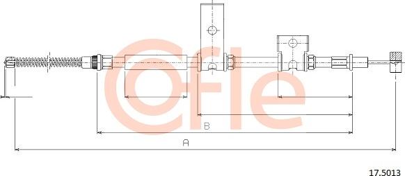 Cofle 17.5013 - Трос, гальмівна система avtolavka.club