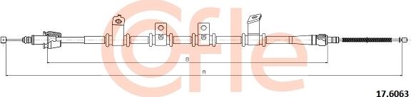 Cofle 17.6063 - Трос, гальмівна система avtolavka.club