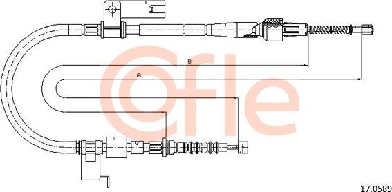 Cofle 17.0589 - Трос, гальмівна система avtolavka.club