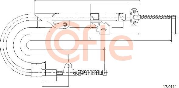 Cofle 17.0111 - Трос, гальмівна система avtolavka.club