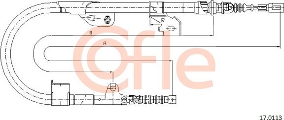 Cofle 17.0113 - Трос, гальмівна система avtolavka.club