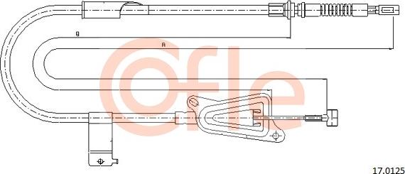 Cofle 17.0125 - Трос, гальмівна система avtolavka.club