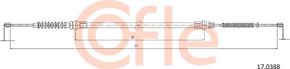 Cofle 17.0388 - Трос, гальмівна система avtolavka.club
