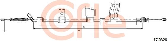 Cofle 17.0328 - Трос, гальмівна система avtolavka.club