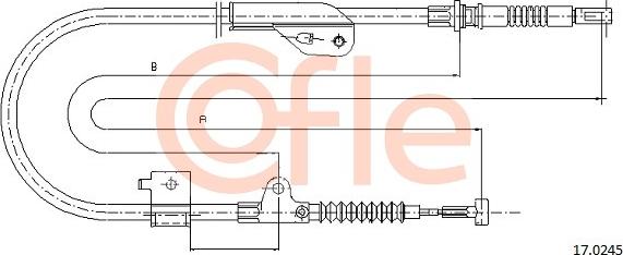 Cofle 17.0245 - Трос, гальмівна система avtolavka.club