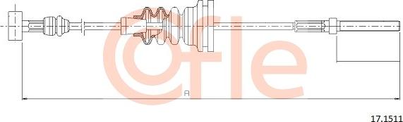 Cofle 17.1511 - Трос, гальмівна система avtolavka.club