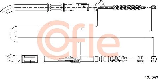 Cofle 17.1297 - Трос, гальмівна система avtolavka.club