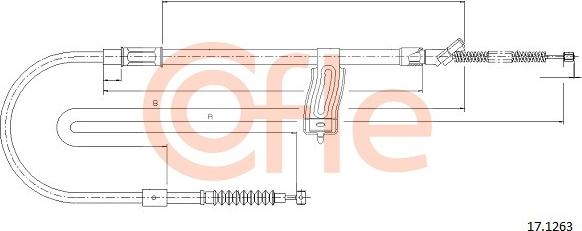 Cofle 17.1263 - Трос, гальмівна система avtolavka.club